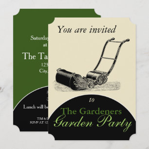 Einladung zur Vintage-Rasenmäher-Gartenparty