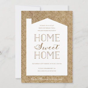 Einladung zur Vintage-Stoff-Housewarming-Party