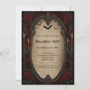 Einladung zur Vintage-Vampir-Halloweenparty