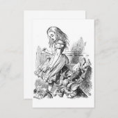 Einladung zur Vintagen Alice im Wunderland (Vorne/Hinten)