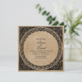 Einladung zur Vintagen Alt Paper Royal Hochzeit (Stehend Vorderseite)