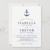 Einladung zur Vintagen Ankerhochzeit (Vorderseite)