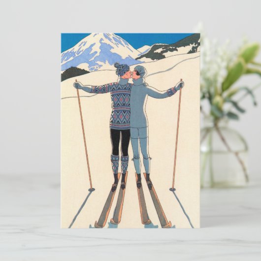 Einladung zur Vintagen Art Deco Liebe (Stehend Vorderseite)