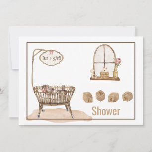 Einladung zur Vintagen Babydusche