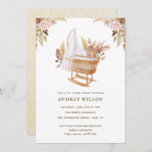 Einladung zur Vintagen Babydusche (Vorne/Hinten)