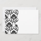 Einladung zur Vintagen Black Lace Hochzeit (Rückseite)