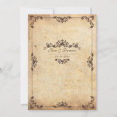 Einladung zur Vintagen Blumenhochzeit (Rückseite)