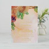 Einladung zur Vintagen Blumenhochzeit (Stehend vorne)