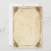 Einladung zur Vintagen Blumenhochzeit (Rückseite)