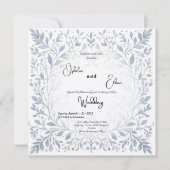 Einladung zur Vintagen Blumenhochzeit (Vorderseite)