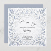 Einladung zur Vintagen Blumenhochzeit (Vorne/Hinten)