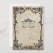 Einladung zur Vintagen Blumenhochzeit (Rückseite)