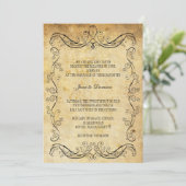 Einladung zur Vintagen Blumenhochzeit (Stehend Vorderseite)