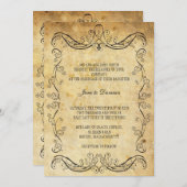 Einladung zur Vintagen Blumenhochzeit (Vorne/Hinten)