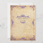 Einladung zur Vintagen Blumenhochzeit (Rückseite)