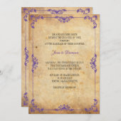 Einladung zur Vintagen Blumenhochzeit (Vorne/Hinten)