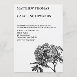 Einladung zur Vintagen Blumenhochzeit