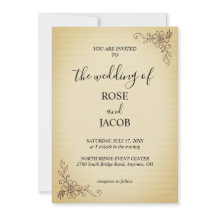 Einladung zur Vintagen Blumenhochzeit