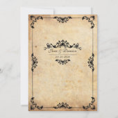 Einladung zur Vintagen Blumenhochzeit (Rückseite)