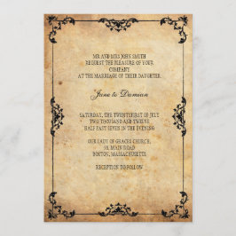 Einladung zur Vintagen Blumenhochzeit