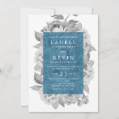 Einladung zur Vintagen Blumenhochzeit | Cerulean (Vorderseite)