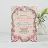 Einladung zur Vintagen Blumenmutter am Muttertag (Stehend Vorderseite)