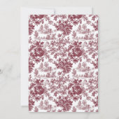 Einladung zur Vintagen Burgunder-Toileits-Hochzeit (Rückseite)