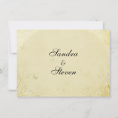 Einladung zur Vintagen Butterfly-Hochzeit (Rückseite)