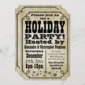 Einladung zur Vintagen Feiertagsparty im Alten (Vorne/Hinten)