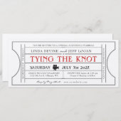 Einladung zur Vintagen Filmhochzeit (Vorne/Hinten)