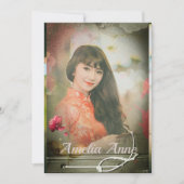 Einladung zur Vintagen Foto Graduation Party (Vorderseite)