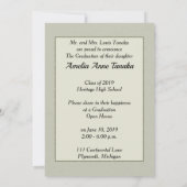 Einladung zur Vintagen Foto Graduation Party (Rückseite)