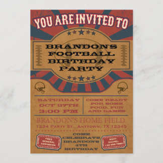 Einladung zur Vintagen Fußball-Geburtstagspartei