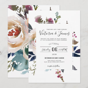Einladung zur Vintagen Gartenhochzeit