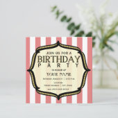 Einladung zur Vintagen Geburtstagspartei (Stehend Vorderseite)