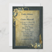 Einladung zur Vintagen Goldhochzeit (Vorderseite)