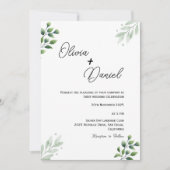 Einladung zur Vintagen Grünen Hochzeit (Vorderseite)