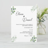 Einladung zur Vintagen Grünen Hochzeit (Stehend Vorderseite)