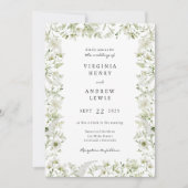 Einladung zur Vintagen Grünen Hochzeit (Vorderseite)
