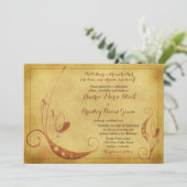 Einladung zur Vintagen Herbstlandhochzeit (Stehend Vorderseite)