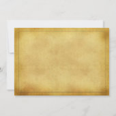 Einladung zur Vintagen Herbstlandhochzeit (Rückseite)