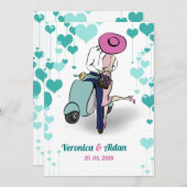 Einladung zur Vintagen Hochzeit (Vorne/Hinten)