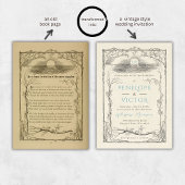 Einladung zur Vintagen Hochzeit am Meer