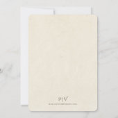 Einladung zur Vintagen Hochzeit am Meer (Rückseite)