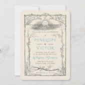 Einladung zur Vintagen Hochzeit am Meer (Vorderseite)