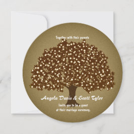 Einladung zur Vintagen Hochzeit von leuchtenden Bä