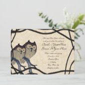 Einladung zur Vintagen japanischen Hochzeit (Stehend Vorderseite)