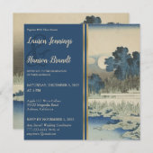 Einladung zur Vintagen japanischen Kunsthochzeit (Vorne/Hinten)