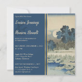 Einladung zur Vintagen japanischen Kunsthochzeit (Vorderseite)