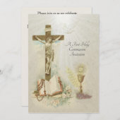 Einladung zur Vintagen Kommunion (Vorne/Hinten)